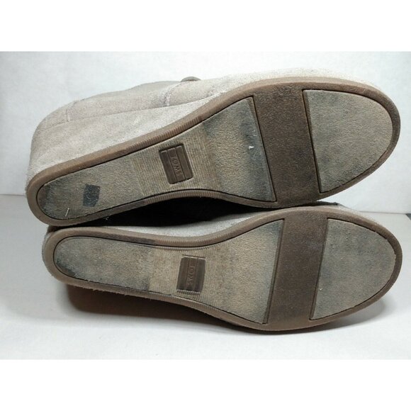 TOMS Kala Women's 3" Wedge Heel Lace Up Bootie Size 10 Taupe Desert - Picture 6 of 9